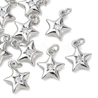 SHEGRACE Brass Clear Cubic Zirconia Pendants XGRQ3K289-526P-1