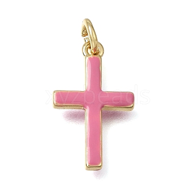Brass Enamel Pendants KK-CBAEEA8-10D-G-1