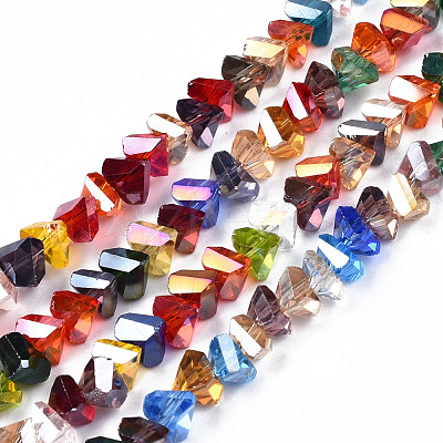 Electroplate Glass Beads Strands X-EGLA-N002-06L-1