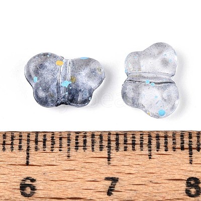 Spray Painted Transparent Acrylic Beads OACR-N149-01A-1