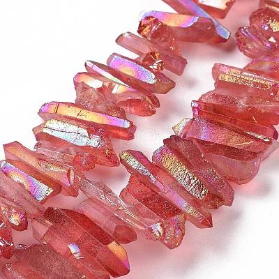 Natural Quartz Crystal Points Beads Strands G-K181-B20-1