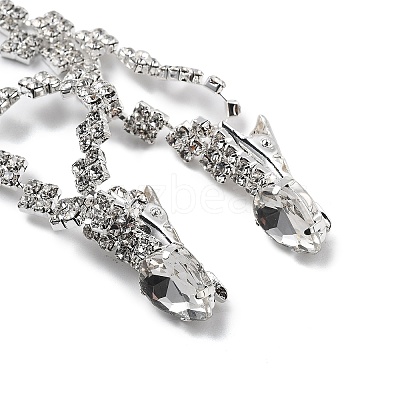 Alloy Rhinestone Hair Chain OHAR-M044-02B-S-1