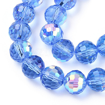 Transparent Electroplate Glass Beads Strands EGLA-N012-001-B11-1