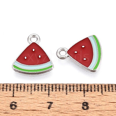 Fruit Alloy Enamel Charms PALLOY-S058-01P-05-1