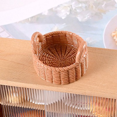 Resin Miniature Round Basket Ornaments DIY-TAC0010-45C-1