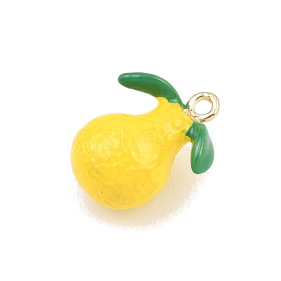 Fruit Alloy Enamel Pendants ENAM-P264-02F-G-1