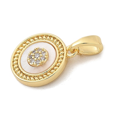 Brass Micro Pave Cubic Zirconia Pendents KK-M303-01G-03-1