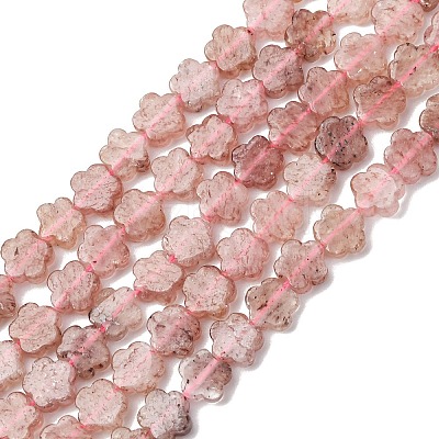 Natural Strawberry Quartz Beads Strands G-B138-C17-01-1