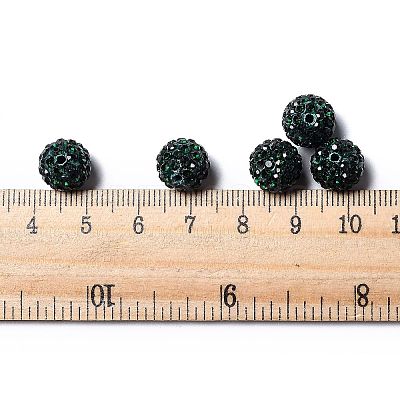 Pave Disco Ball Beads X1-RB-A130-10mm-19-1
