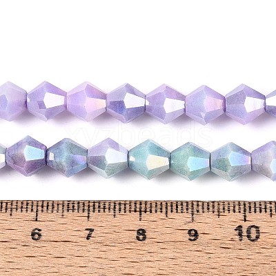 Anti-Tarnish Electroplate Glass Beads Strands GLAA-T025-8mm-13H-1