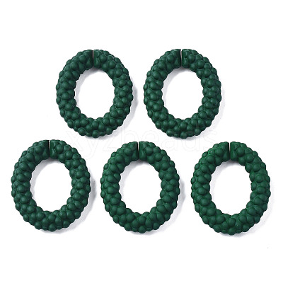 Spray Painted CCB Plastic Linking Rings CCB-Q091-011B-1