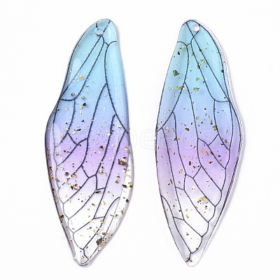 Transparent Epoxy Resin Big Pendants X-RESI-T046-01D-1