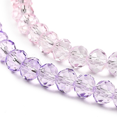 Transparent Painted Glass Beads Strands DGLA-A034-T8mm-A05-1