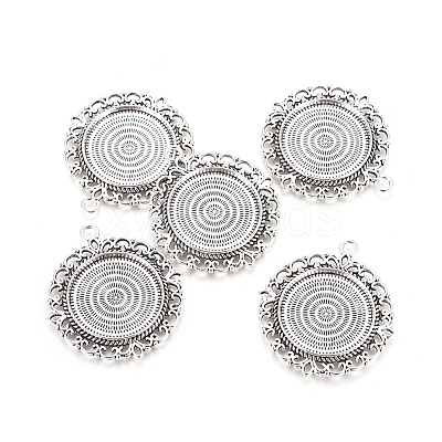 Tibetan Style Pendant Cabochon Settings LS-TIBEP-R129-AS-LF-1