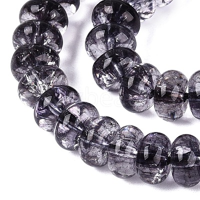 Crackle Transparent Glass Beads Strands GLAA-N074-02A-15-1