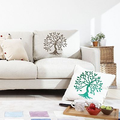 2Pcs 2 Styles Plastic Drawing Painting Stencils Templates DIY-GF0006-01A-1