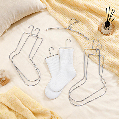 7Pcs 4 Styles Stainless Steel Sock Stretchers AJEW-UN0003-38B-1