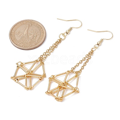 Brass Erring Hooks with Tray EJEW-JE05540-03-1