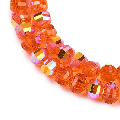 Electroplate Transparent Glass Beads Strands EGLA-B011-08A-AB10-1