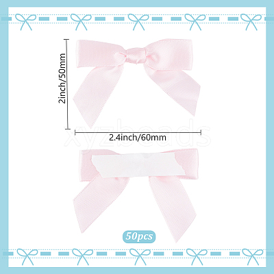50Pcs Polyester Bowknot DIY-DR00010-1