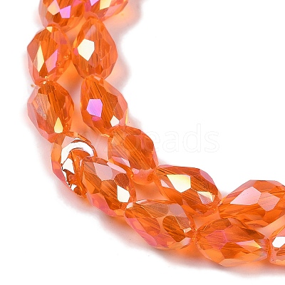 Transparent Electroplate Glass Beads Strands EGLA-N013-T4mm-B09-1