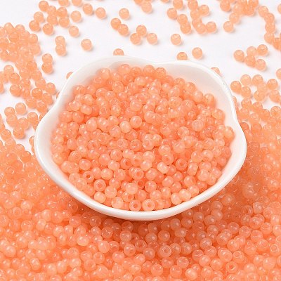 6/0 Imitation Jade Glass Seed Beads SEED-T006-04A-06-1