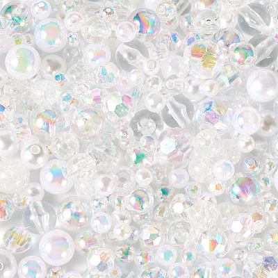 Transparent & Opaque Acrylic Bead LS-OACR-TAC0002-08E-1