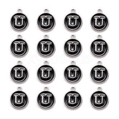 Platinum Plated Alloy Charms LS-ENAM-S118-02U-P-1