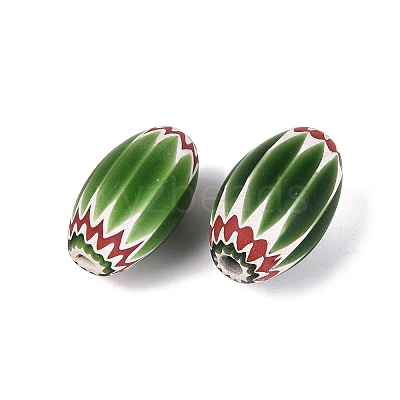 Handmade Millefiori Glass Barrel Beads LA-N002-28A-1