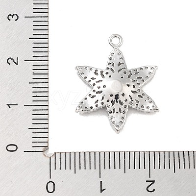 Brass Pave Clear Cubic Zirconia Pendants KK-Z061-09P-02-1