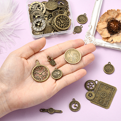 1 Bags Tibetan Style Alloy Pendants FIND-SC0018-06AB-1