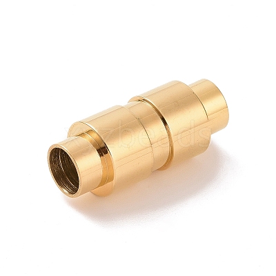 Ion Plating(IP) 304 Stainless Steel Magnetic Clasps with Glue-in Ends STAS-H048-2G-1