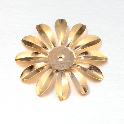 Multi-Petal Flower Iron Bead Caps X-IFIN-N3296-02-1