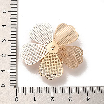 Rack Plating Brass Rhinestone Settings KK-H454-02KCG-1