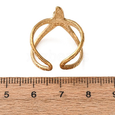 Starfish 304 Stainless Steel Cuff Ring Settings SA-CBA7DC2-01G-1