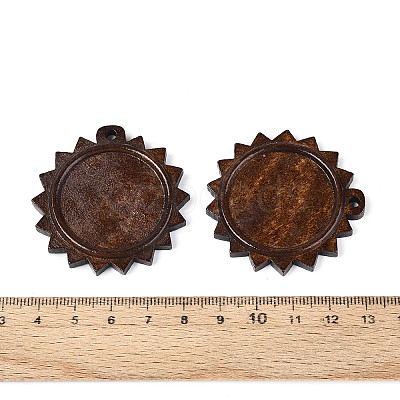 Schima Wood Pendant Cabochon Settings WOOD-N022-03-1