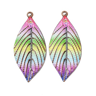 Rainbow Color Printed Iron Pendants RN-CBA3547-02A-1