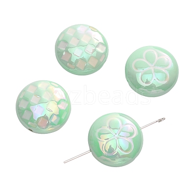 2Pcs UV Platings Acrylic Beads PW-WG8BB90-03-1