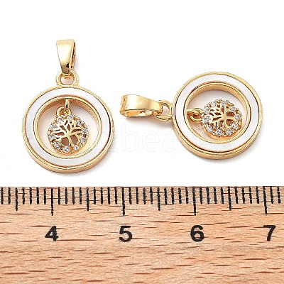 Brass Micro Pave Cubic Zirconia Pendants KK-L222-014G-1