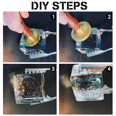 1Pc Brass Stamp Head DIY-OC0008-33D-1