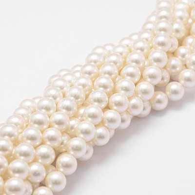 Shell Pearl Bead Strands X-BSHE-L026-03-8mm-1