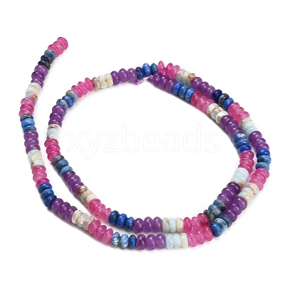 Gradient Color Natural Dyed White Jade & Lapis Lazuli & Synthetic Shoushan Stone Beads Strands GG-CBA1E0E-01C-1