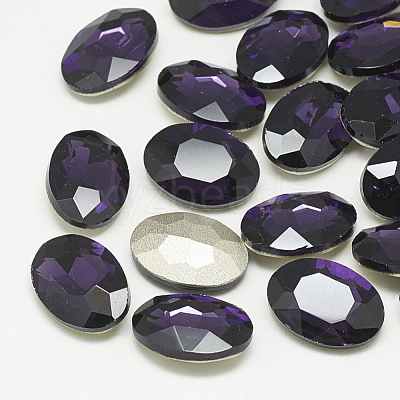Pointed Back Glass Rhinestone Cabochons RGLA-T080-10x14mm-16-1