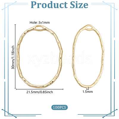 100Pcs Alloy Open Back Bezel Pendants FIND-OC0013-30-1