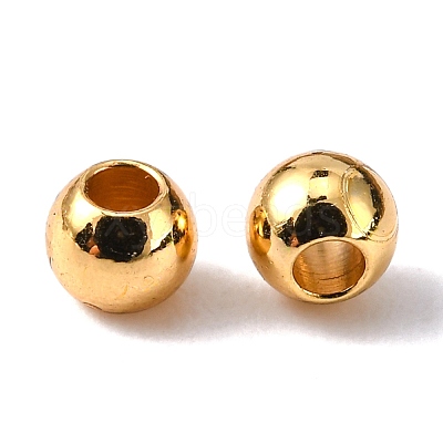 Rack Plating Brass Round Spacer Beads KK-I601-3mm-G-RS-1
