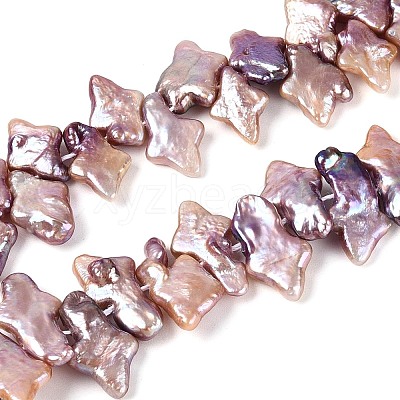 Natural Baroque Keshi Pearl Beads Strands PEAR-S022-02A-1