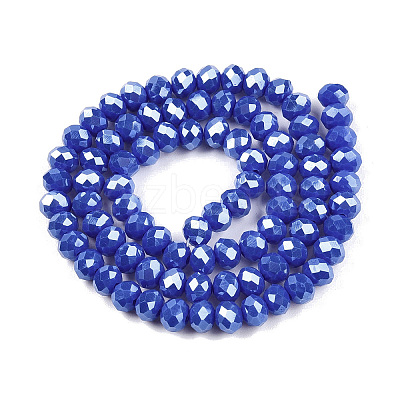 Electroplate Glass Beads Strands EGLA-A044-P6mm-A32-1