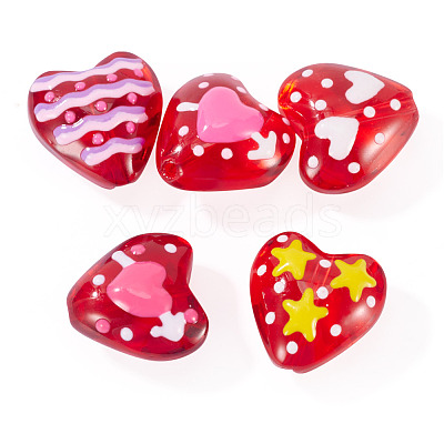 5Pcs Glass Enamel Beads GLAA-TA0003-55-1