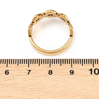 304 Stainless Steel Micro Pave Cubic Zirconia Finger Rings for Women RJEW-K315-03G-1