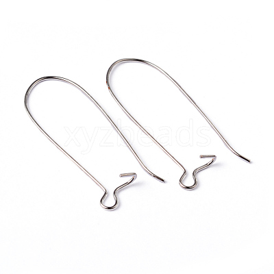Brass Hoop Earrings Findings Kidney Ear Wires EC221-1